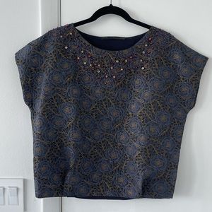 SALE 🚨 Zara Basic Embroidered Top